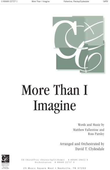 More Than I Imagine More Than I Imagine