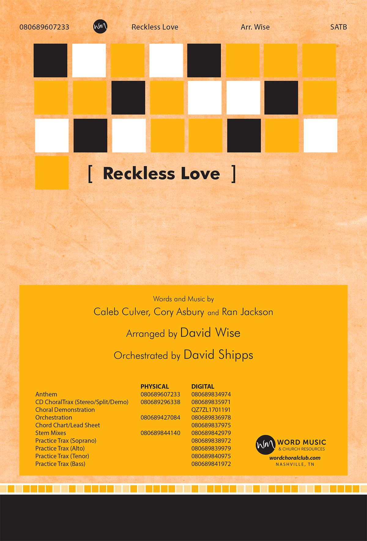 Reckless Love Chord Chart